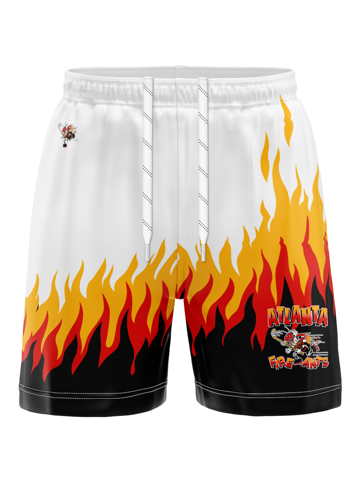 Bench Clearers Atlanta Fireants Away Hockey Shorts - 3D FRONT