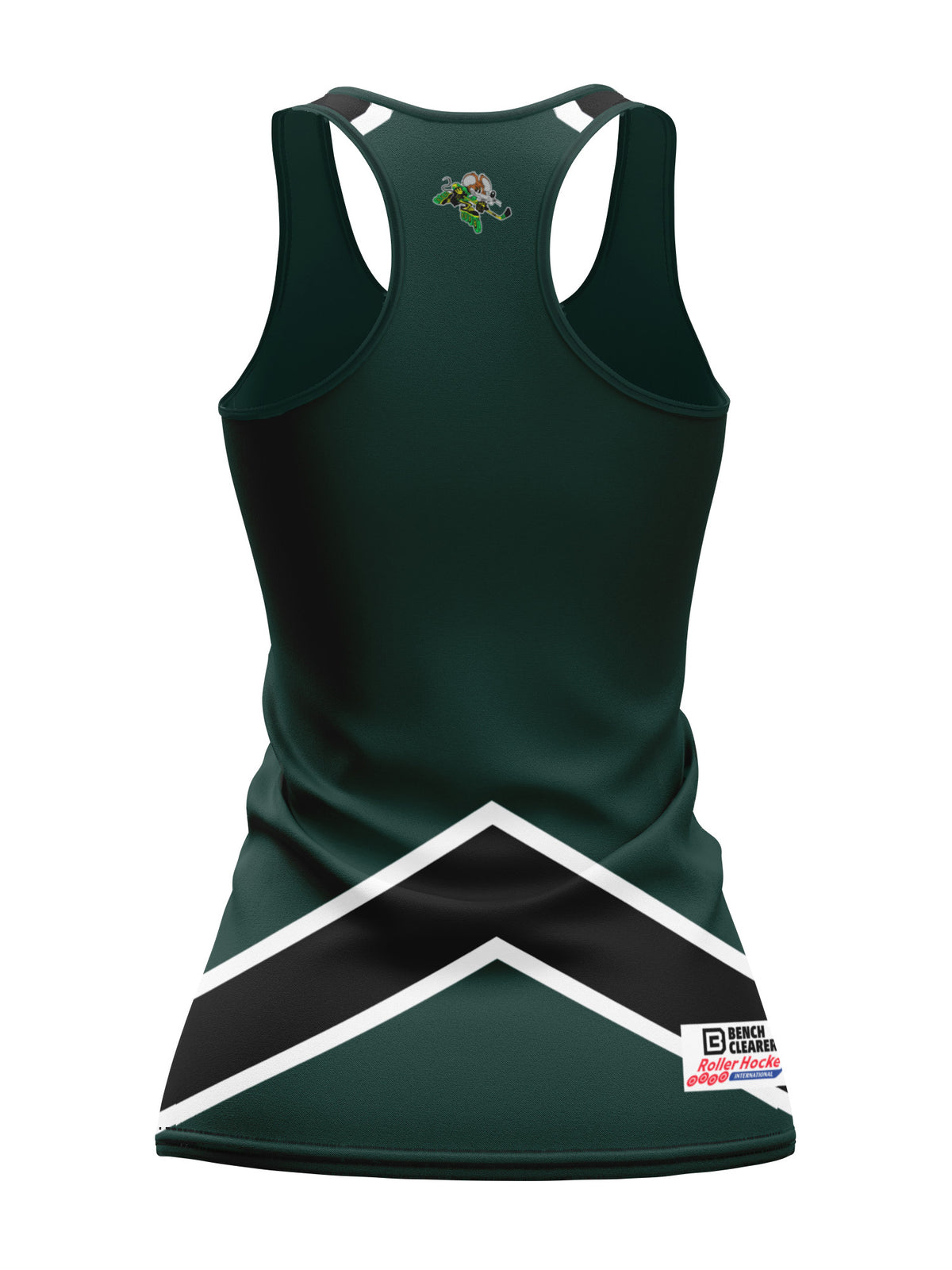 Bench Clearers Sacramento River Rats Women's Racerback Hockey Tank - 3D BACK
