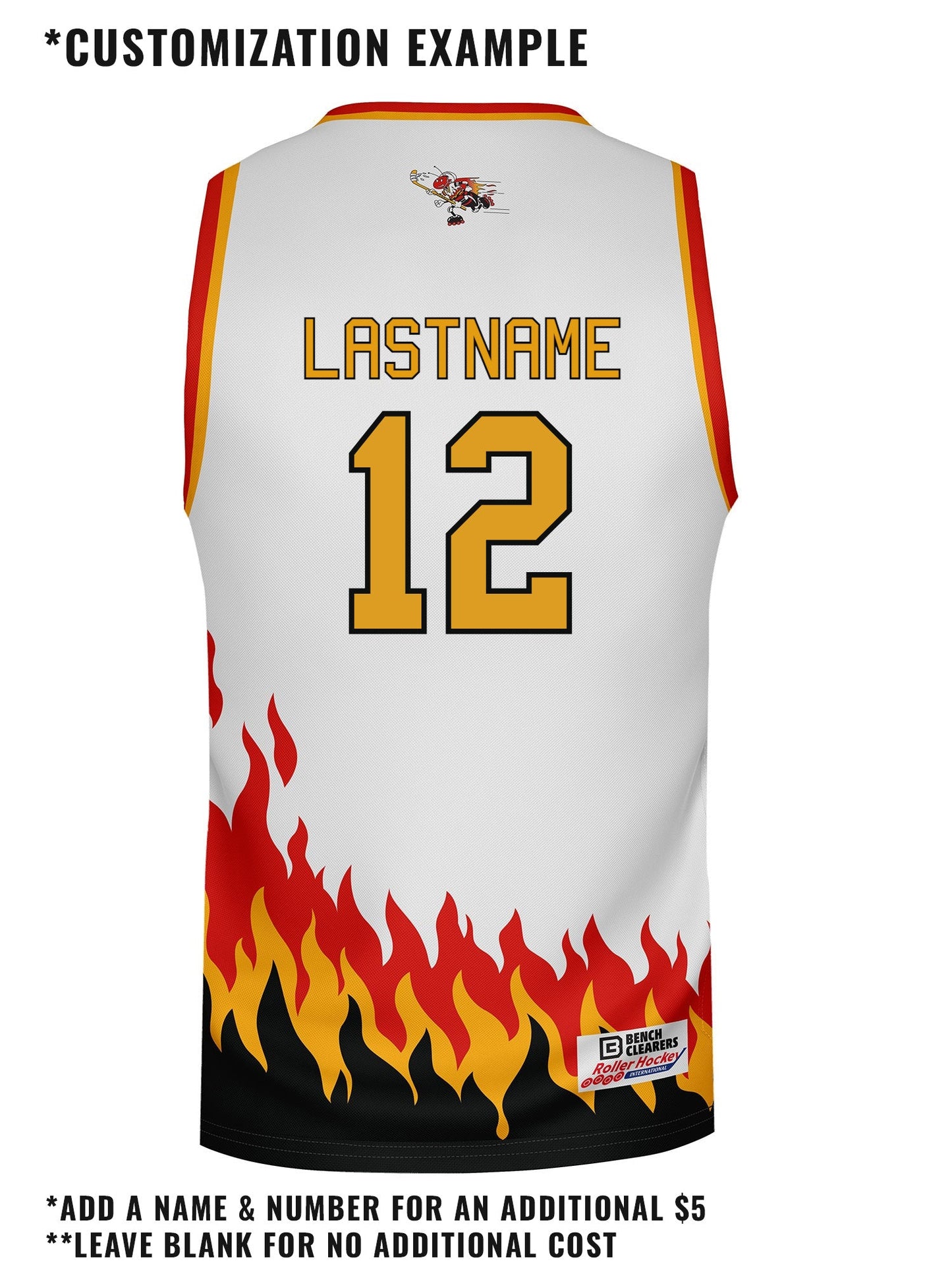 Atlanta Fireants Away Hockey Tank - CUSTOM BACK