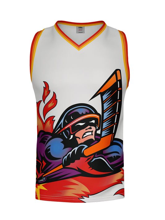 Denver Daredevils Away Hockey Tank - 3D FRONT