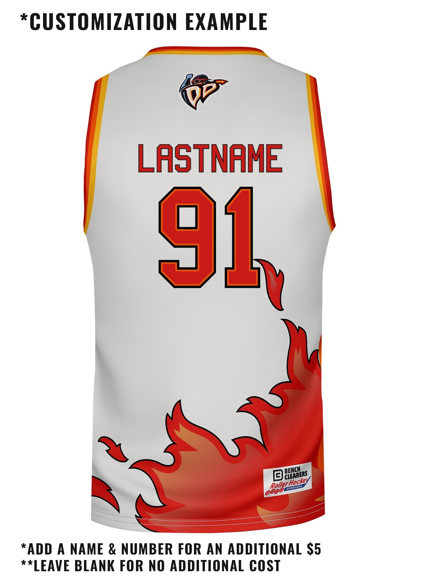 Denver Daredevils Away Hockey Tank - CUSTOM BACK