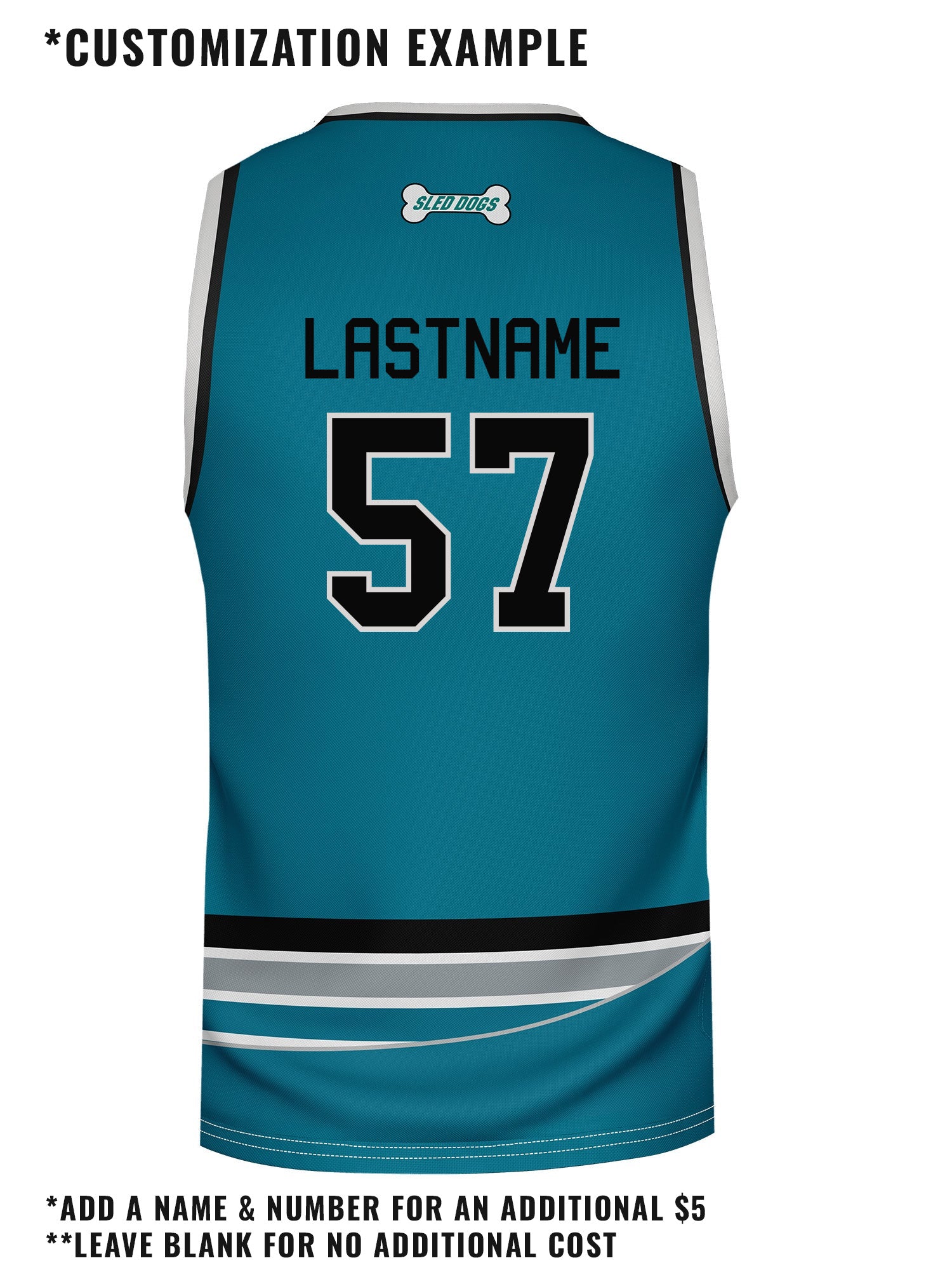 Edmonton Sled Dogs Hockey Tank - CUSTOM BACK