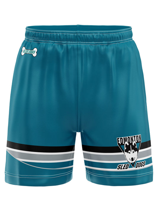 Edmonton Sled Dogs Hockey Shorts - 3D
