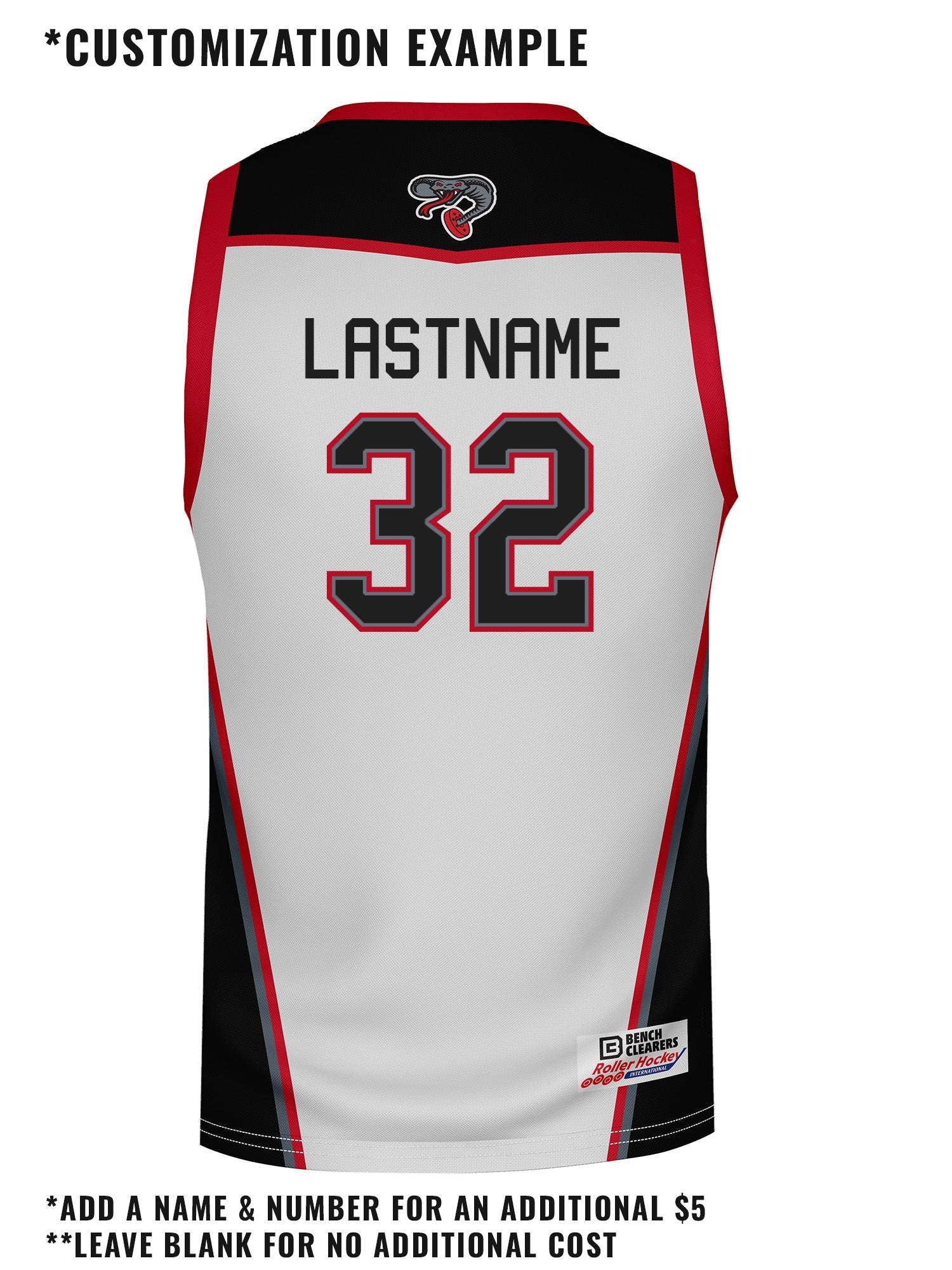 Empire State Cobras Away Hockey Tank - CUSTOM BACK