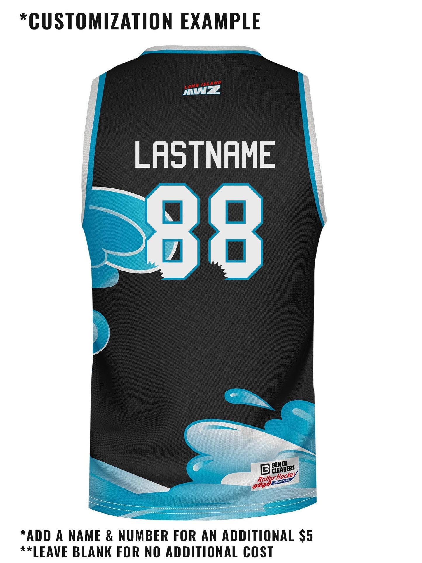 Long Island Jawz Hockey Tank - CUSTOM BACK