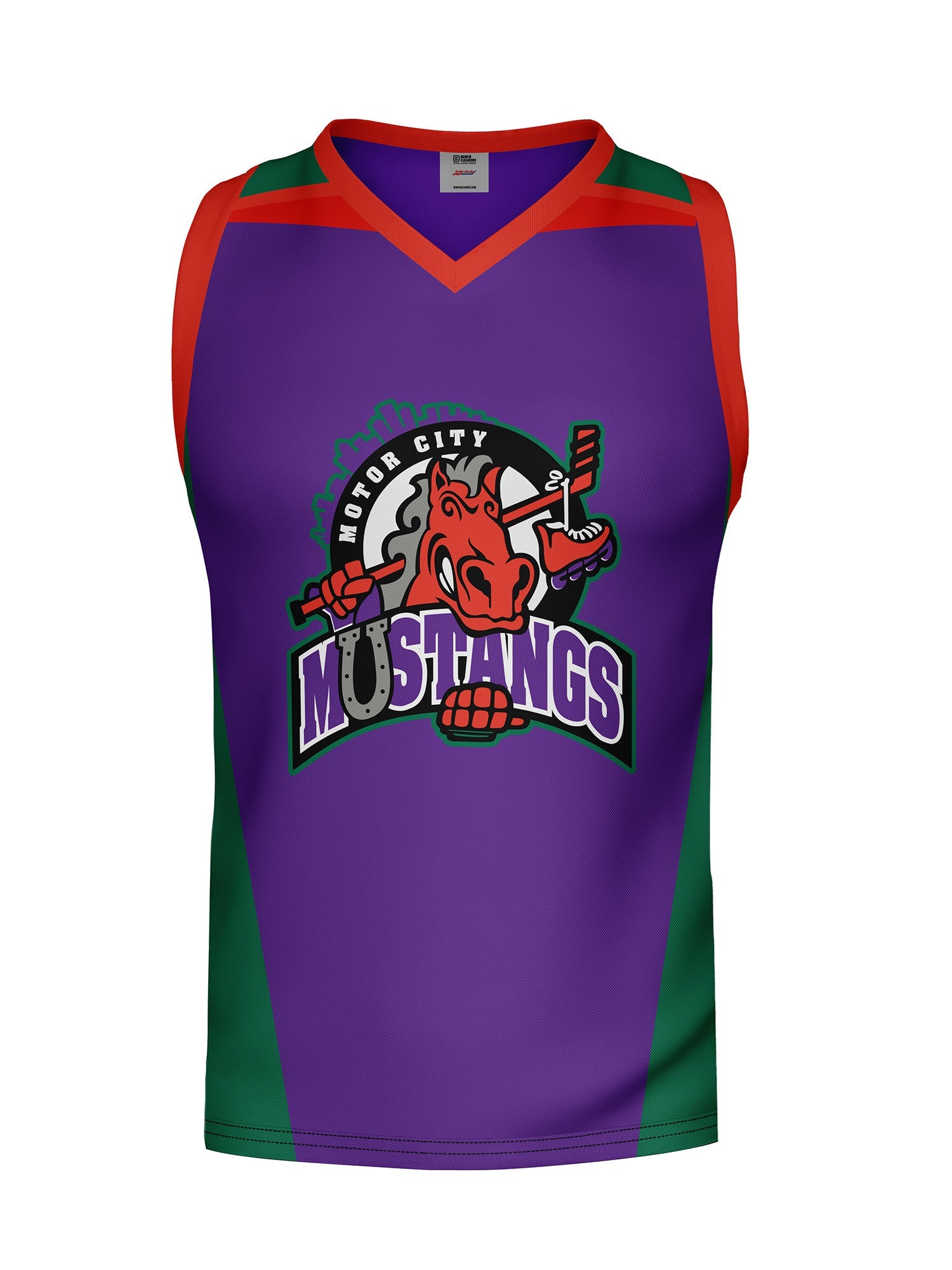 Motor City Mustangs Hockey Tank - 3D FRONT