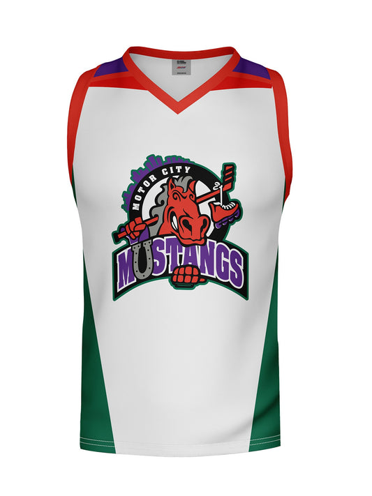 Motor City Mustangs Away Hockey Tank - 3D FRONT