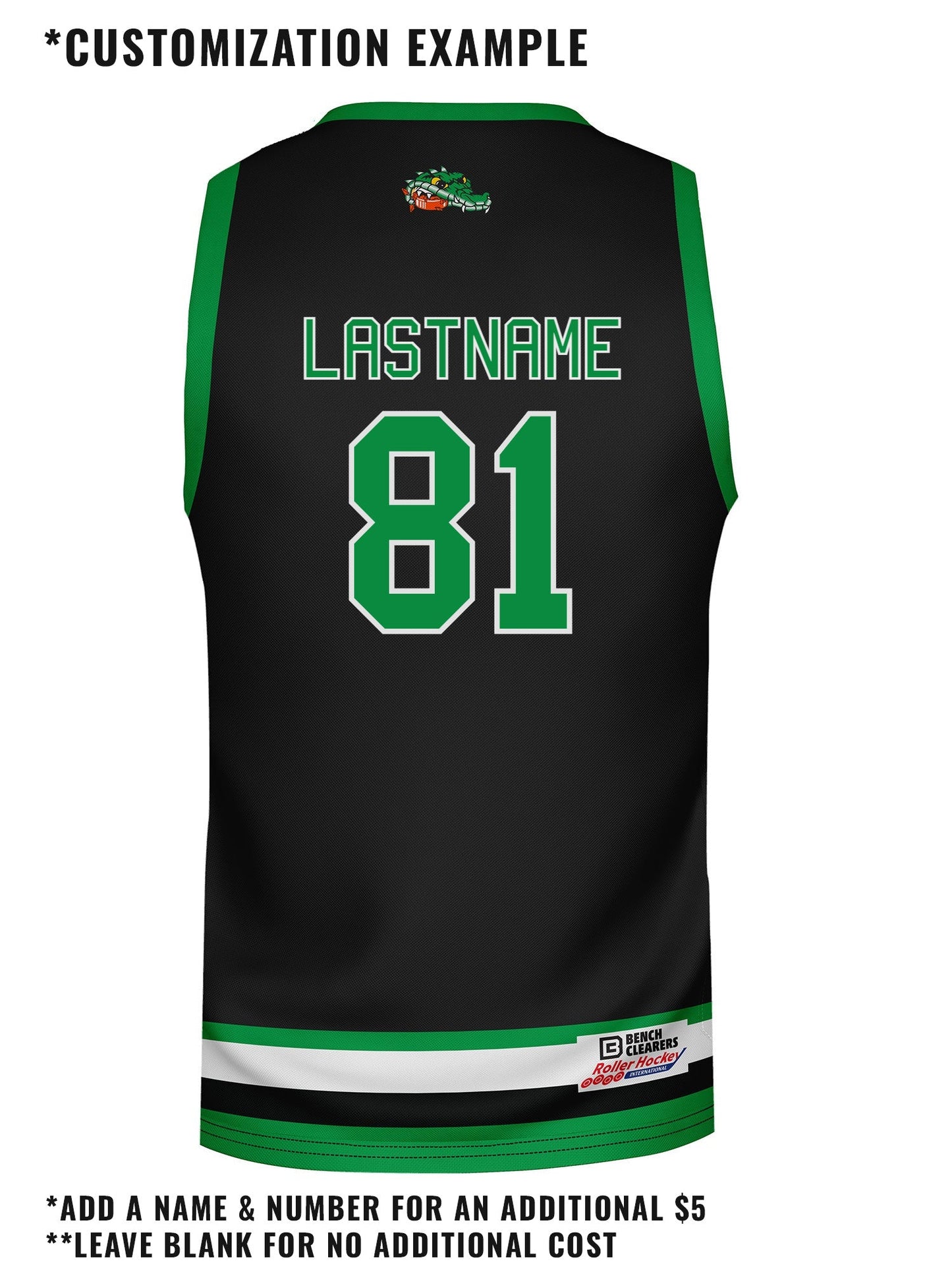 Orlando Rollergators Hockey Tank - CUSTOM BACK