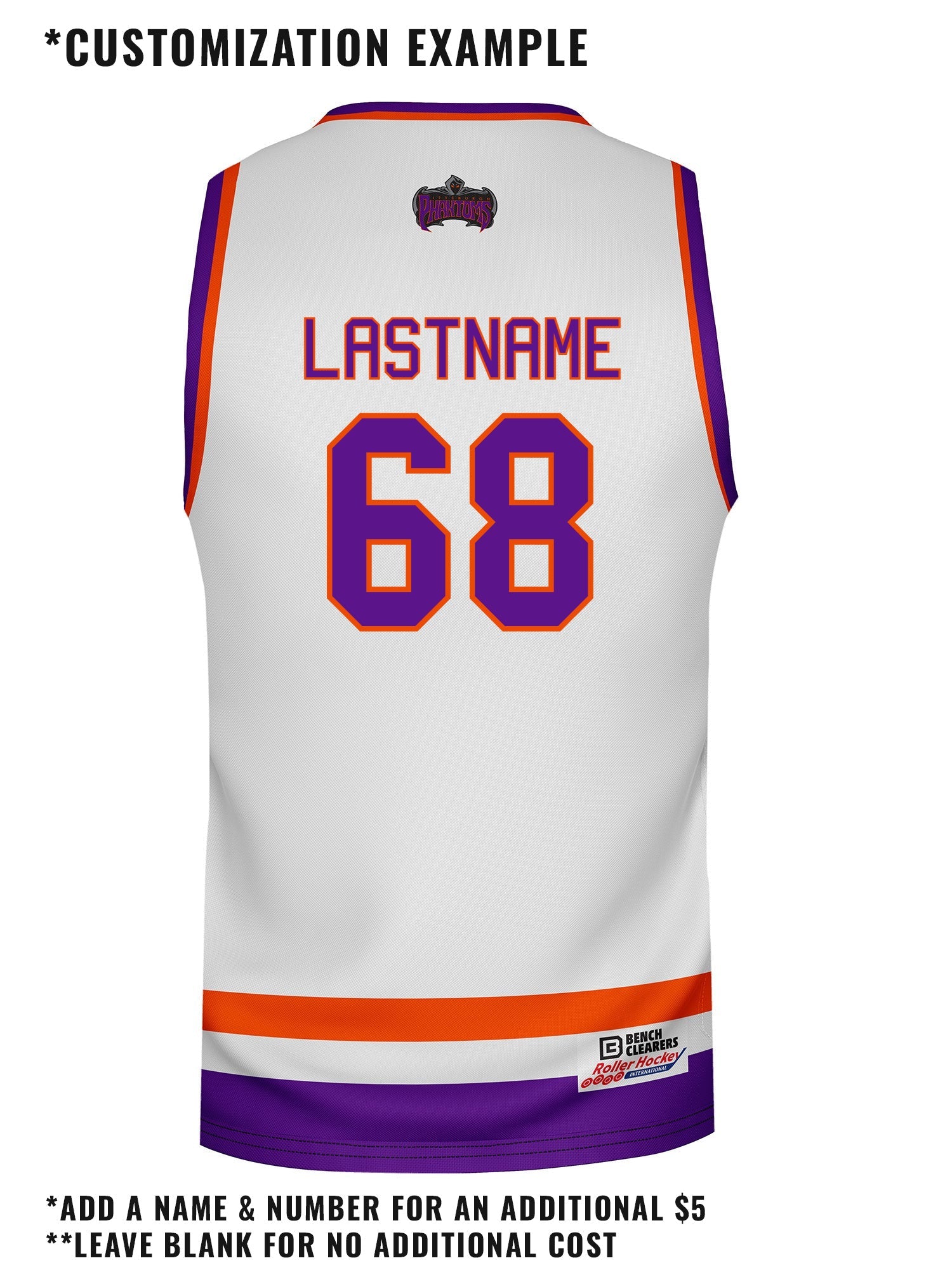 Pittsburgh Phantoms Away Hockey Tank - CUSTOM BACK