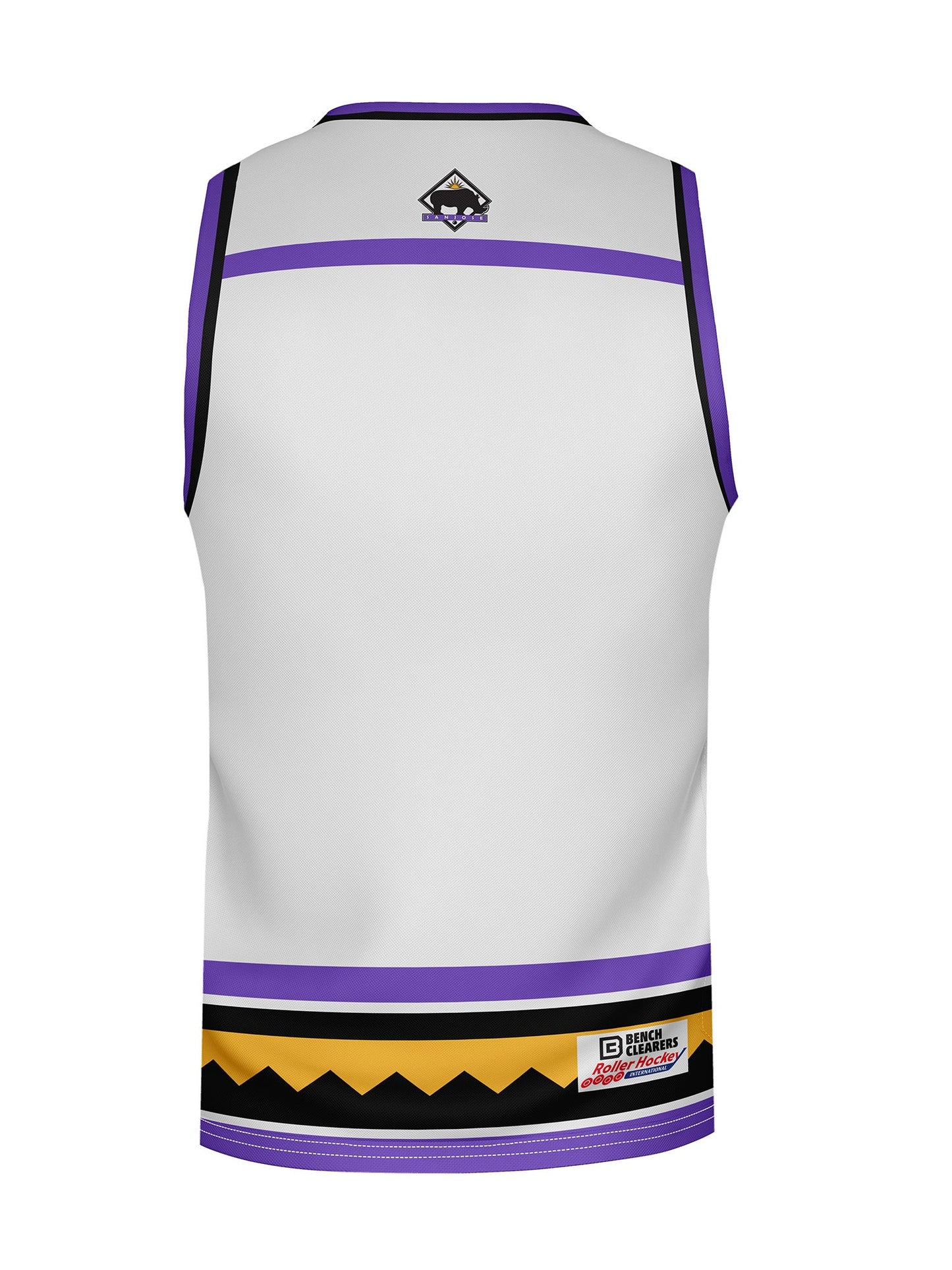 San Jose Rhinos Away Hockey Tank - 3D BACK