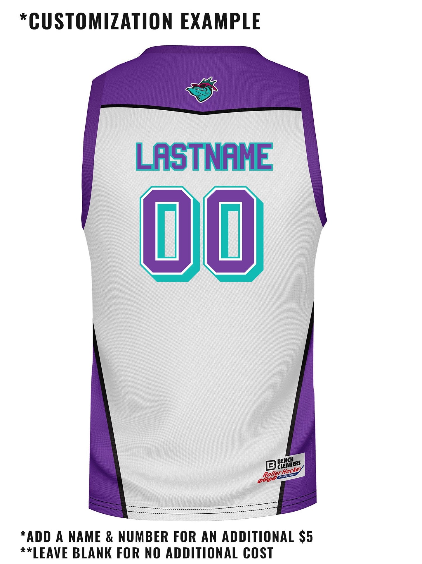 San Diego Barracudas Away Hockey Tank - CUSTOM BACK