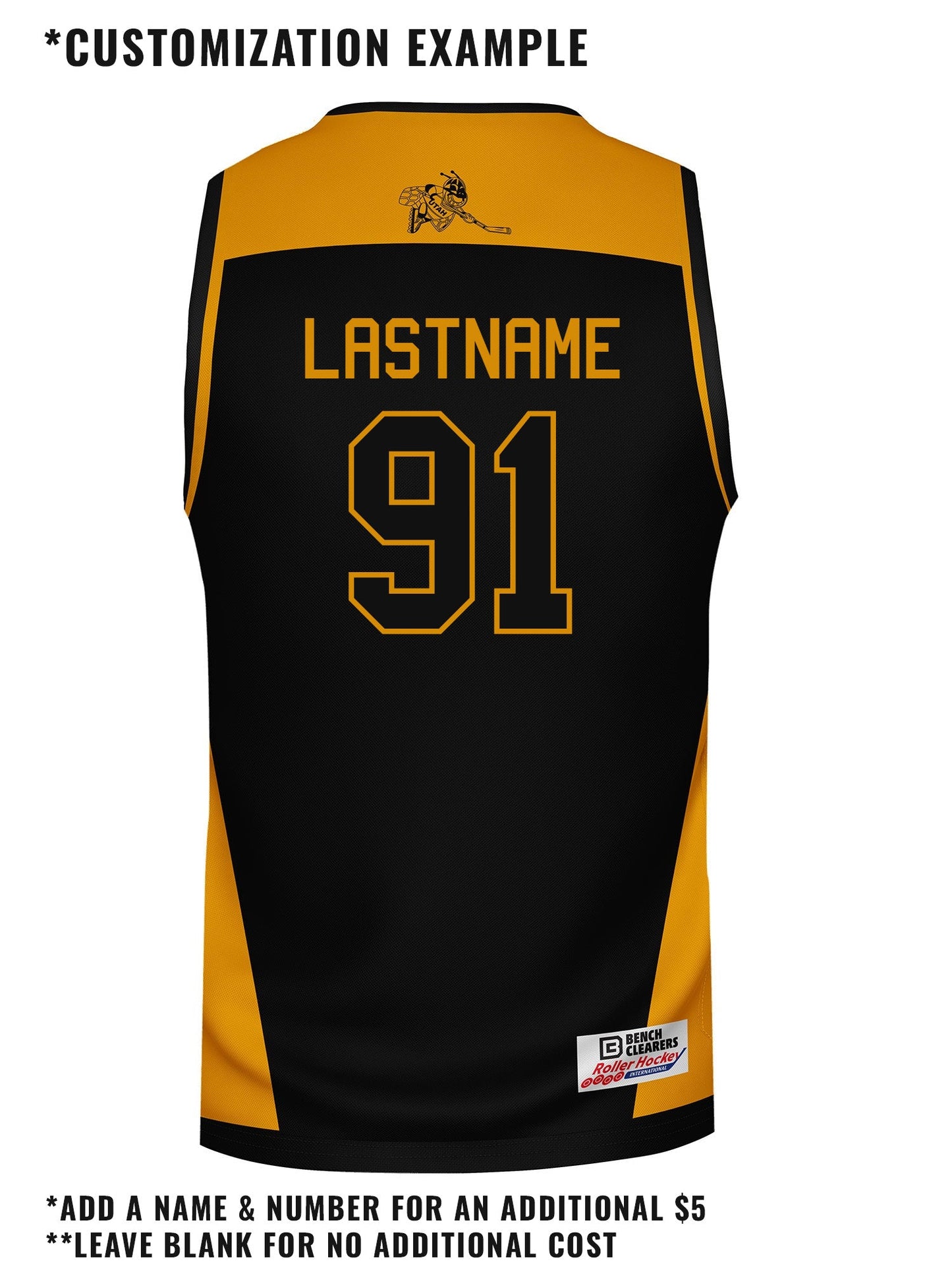 Utah Rollerbees Alternate Hockey Tank - CUSTOM BACK