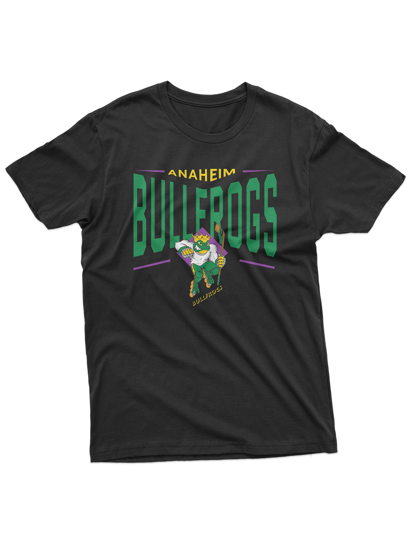 Anaheim Bullfrogs Black "Full Fandom" T-Shirt - FRONT
