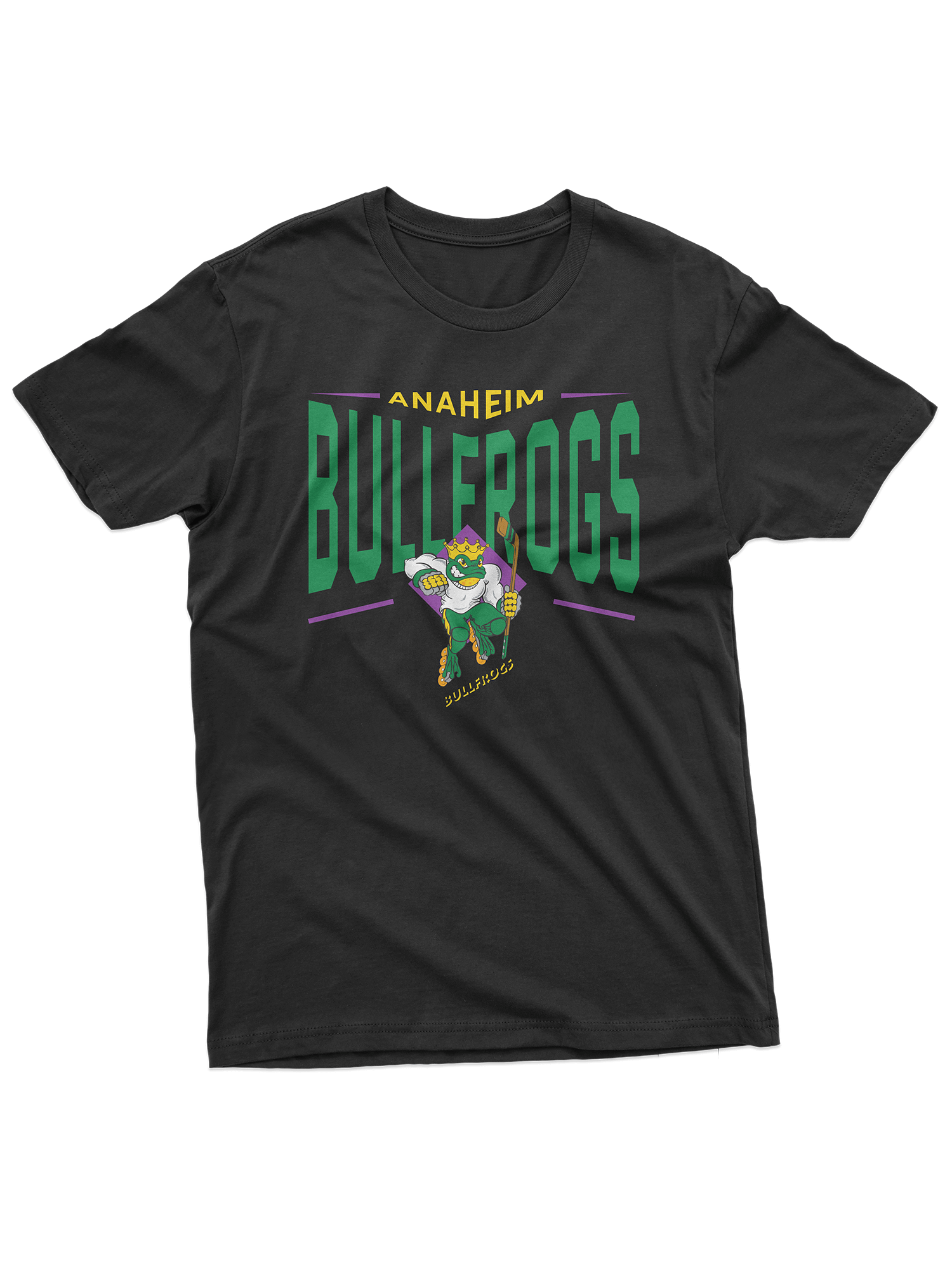 Anaheim Bullfrogs Black "Full Fandom" T-Shirt - FRONT