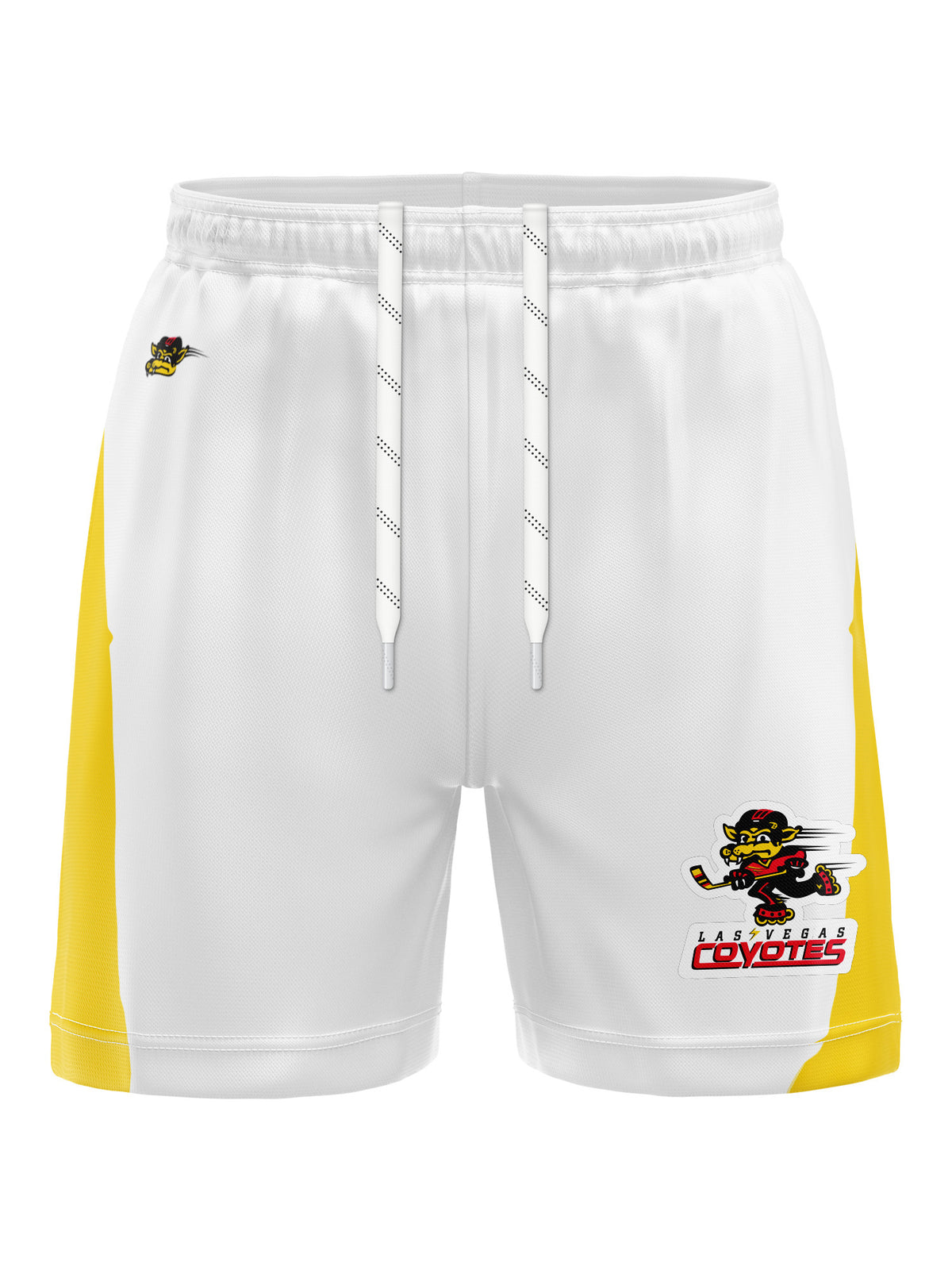 Bench Clearers Las Vegas Coyotes Away Hockey Shorts - 3D FRONT