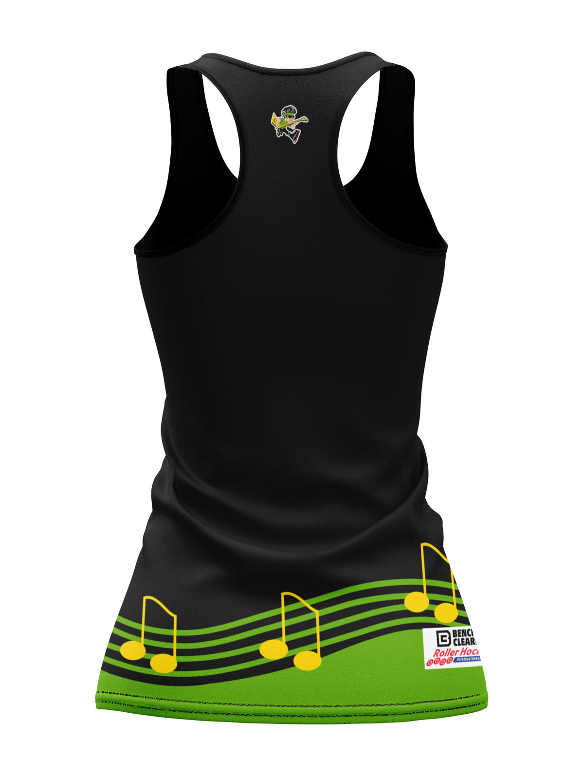 Bench Clearers New Jersey Rockin' Rollers Women's Racerback Hockey Tank - 3D BACK