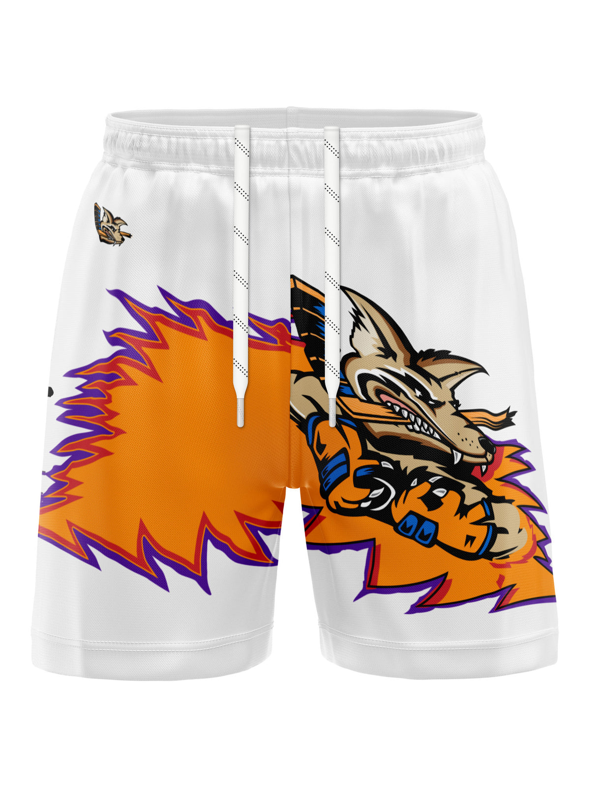 Bench Clearers Orlando Jackals Away Hockey Shorts - 3D FRONT