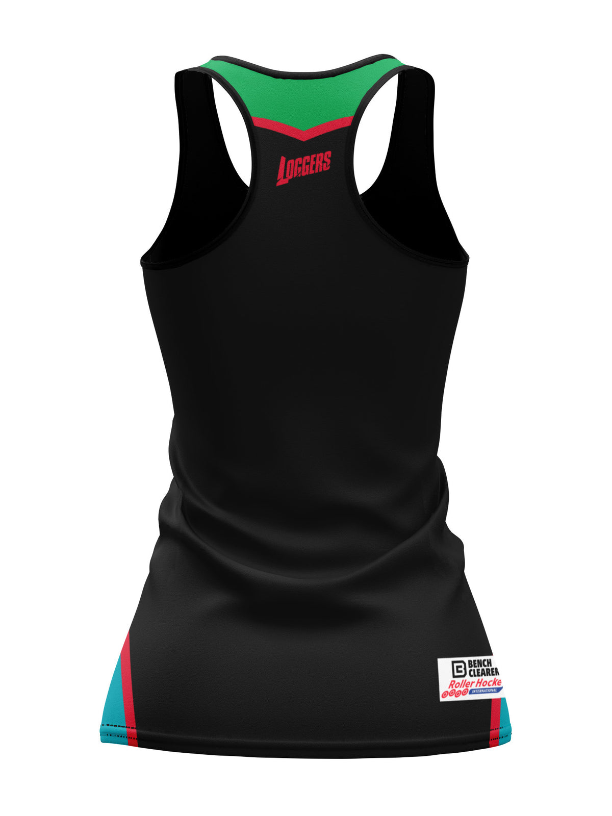 Bench Clearers Ottawa Loggers Women's Racerback Hockey Tank - 3D BACK