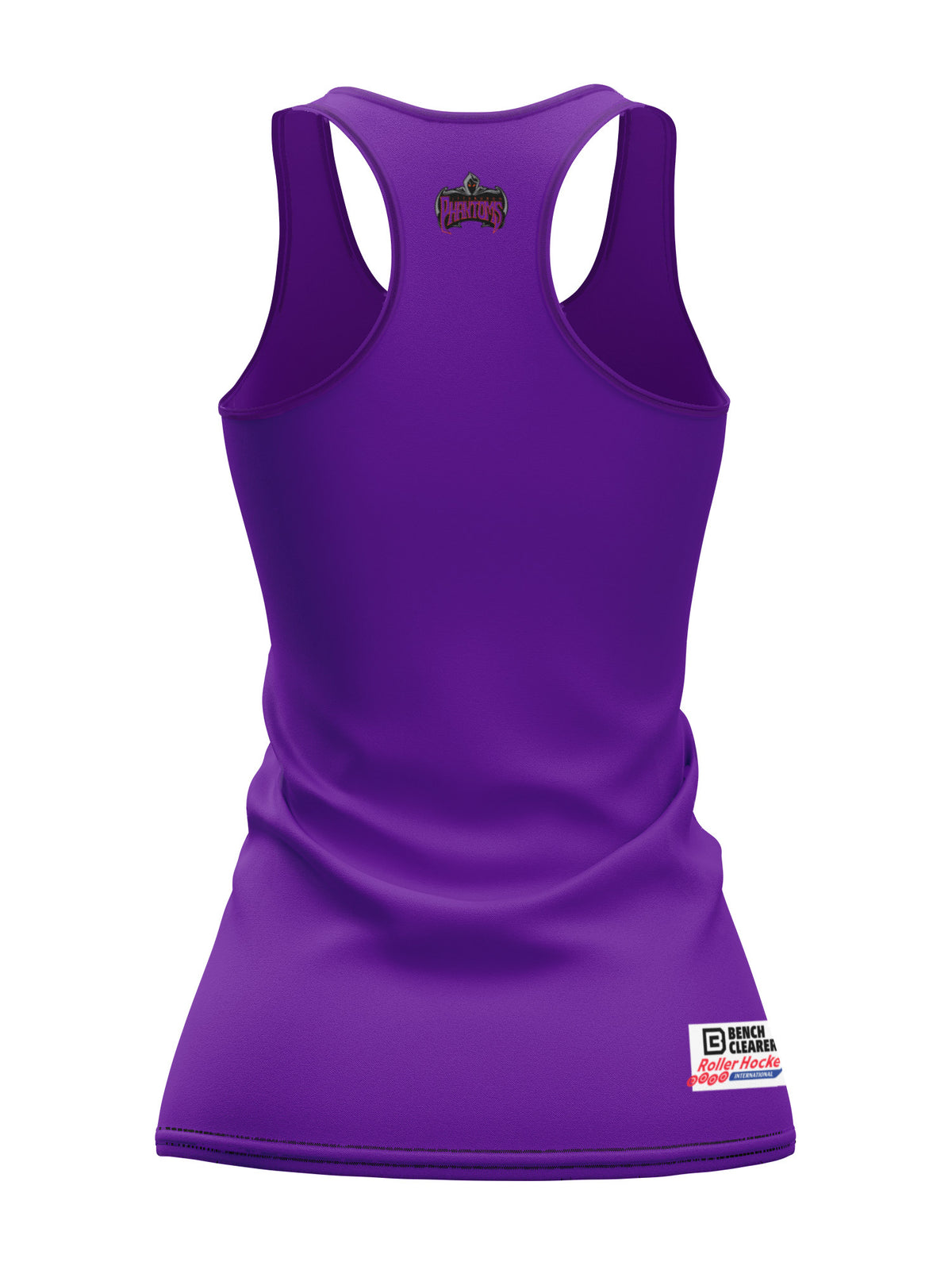 Bench Clearers Pittsburgh Phantoms Women's Racerback Hockey Tank - 3D BACK